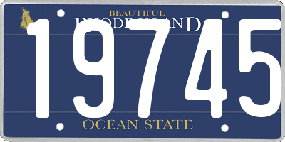 RI license plate 19745