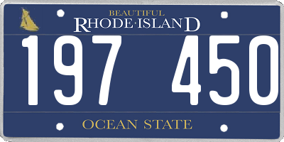 RI license plate 197450