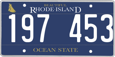 RI license plate 197453