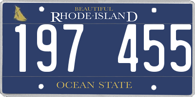 RI license plate 197455