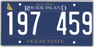 RI license plate 197459