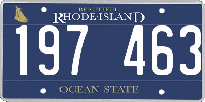 RI license plate 197463