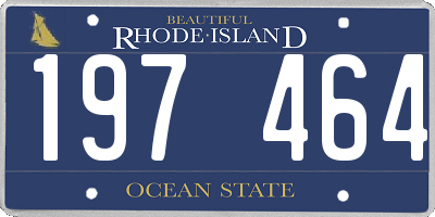 RI license plate 197464