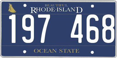 RI license plate 197468