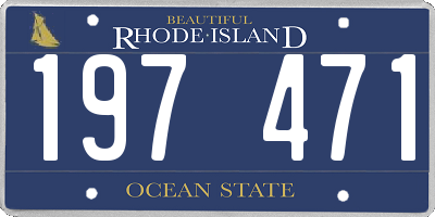 RI license plate 197471