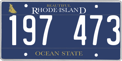 RI license plate 197473