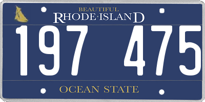 RI license plate 197475