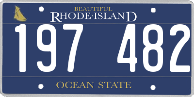 RI license plate 197482
