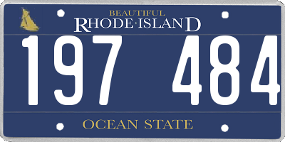 RI license plate 197484