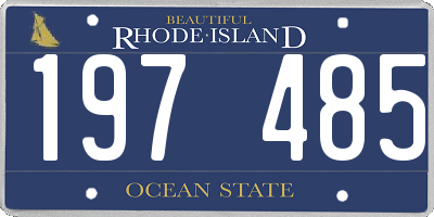 RI license plate 197485