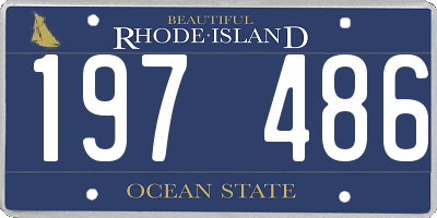 RI license plate 197486