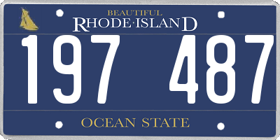 RI license plate 197487