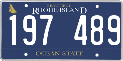RI license plate 197489