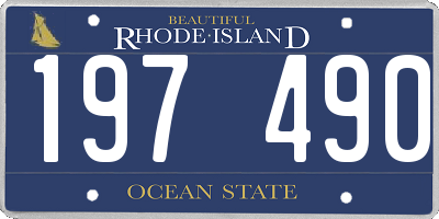 RI license plate 197490