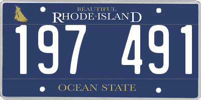 RI license plate 197491