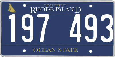 RI license plate 197493