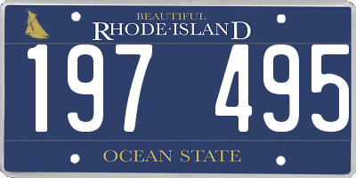 RI license plate 197495