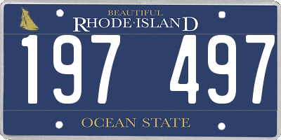 RI license plate 197497