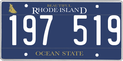 RI license plate 197519