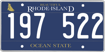 RI license plate 197522