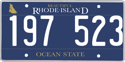 RI license plate 197523