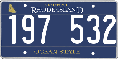 RI license plate 197532