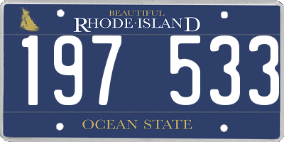 RI license plate 197533