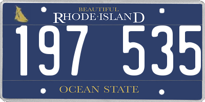 RI license plate 197535