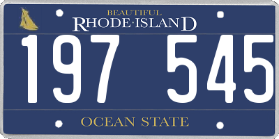 RI license plate 197545