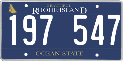 RI license plate 197547