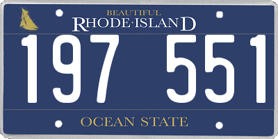 RI license plate 197551