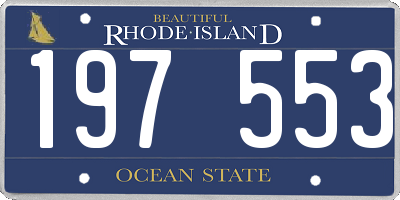 RI license plate 197553