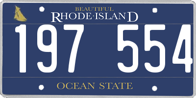 RI license plate 197554