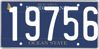 RI license plate 19756