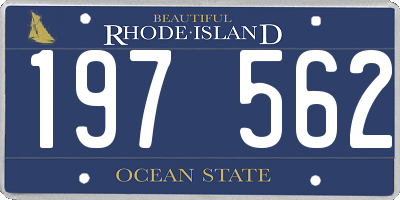 RI license plate 197562