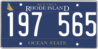 RI license plate 197565