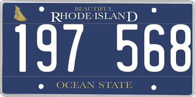 RI license plate 197568
