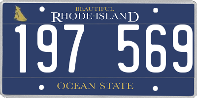 RI license plate 197569