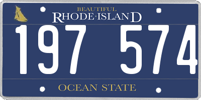 RI license plate 197574