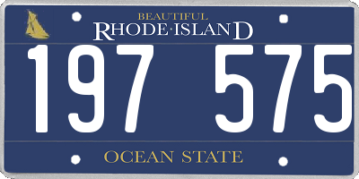 RI license plate 197575