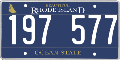 RI license plate 197577