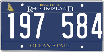 RI license plate 197584