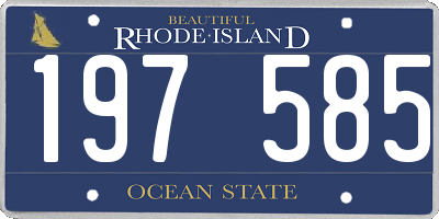 RI license plate 197585