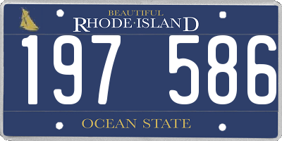 RI license plate 197586