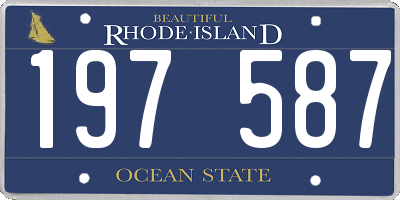 RI license plate 197587