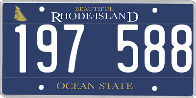 RI license plate 197588