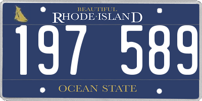 RI license plate 197589