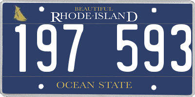 RI license plate 197593