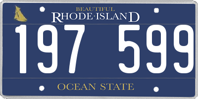 RI license plate 197599