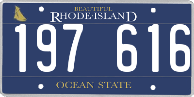 RI license plate 197616